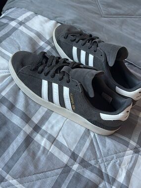 adidas Campus Suede Men’s Sneakers in Black with White Stripes